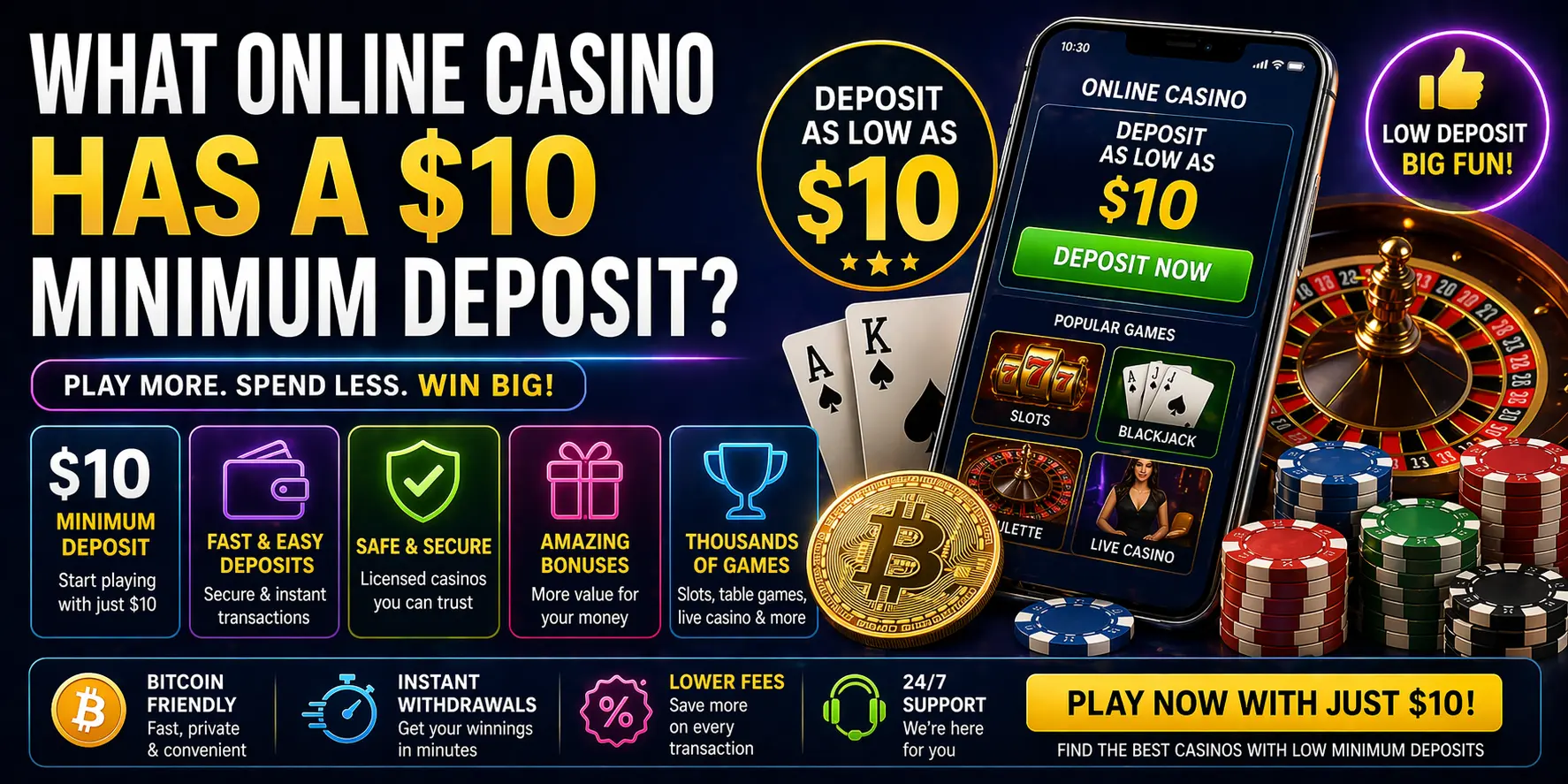 What Online Casino Has a $10 Minimum Deposit